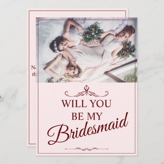 Wil je mijn bruidsmeisje zijn? Drie liegen bruidsm (Voorkant / Achterkant)