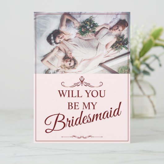 Wil je mijn bruidsmeisje zijn? Drie liegen bruidsm (Staand voorkant)