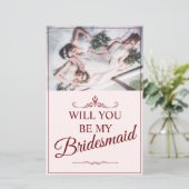 Wil je mijn bruidsmeisje zijn? Drie liegen bruidsm (Staand voorkant)