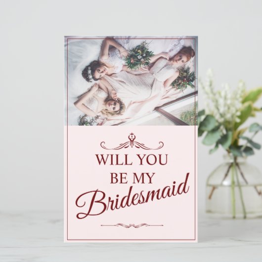 Wil je mijn bruidsmeisje zijn? Drie liegen bruidsm (Staand voorkant)