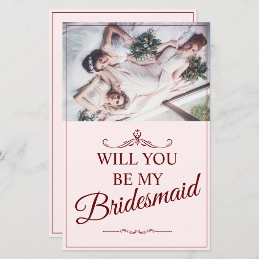 Wil je mijn bruidsmeisje zijn? Drie liegen bruidsm (Voorkant / Achterkant)