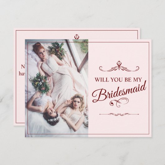 Wil je mijn bruidsmeisje zijn? Drie liegen bruidsm (Voorkant / Achterkant)