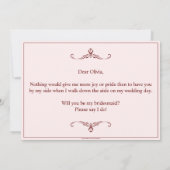 Wil je mijn bruidsmeisje zijn? Drie liegen bruidsm (Achterkant)