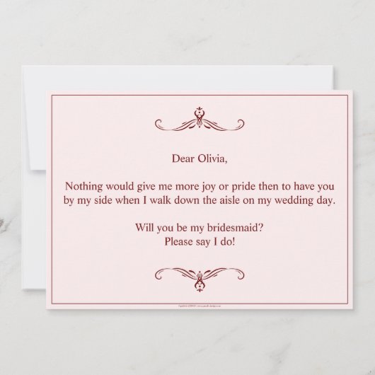 Wil je mijn bruidsmeisje zijn? Drie liegen bruidsm (Achterkant)