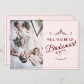 Wil je mijn bruidsmeisje zijn? Drie liegen bruidsm (Voorkant / Achterkant)