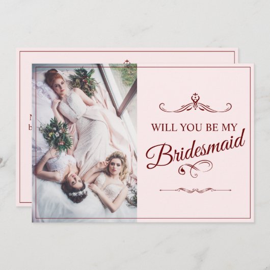 Wil je mijn bruidsmeisje zijn? Drie liegen bruidsm (Voorkant / Achterkant)