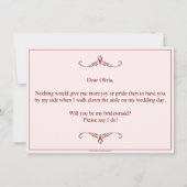 Wil je mijn bruidsmeisje zijn? Drie liegen bruidsm (Achterkant)