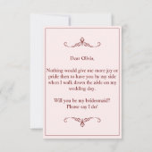 Wil je mijn bruidsmeisje zijn? Drie liegen bruidsm (Achterkant)