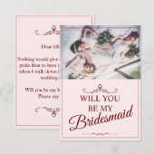 Wil je mijn bruidsmeisje zijn? Drie liegen bruidsm (Voorkant / Achterkant)