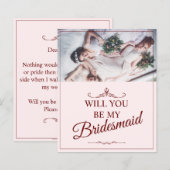 Wil je mijn bruidsmeisje zijn? Drie liegen bruidsm (Voorkant / Achterkant)