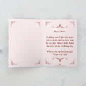 Wil je mijn bruidsmeisje zijn? Drie liegen bruidsm Feestdagen Kaart (Binnen)