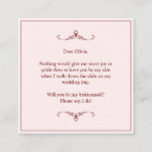 Wil je mijn bruidsmeisje zijn? Drie liegen bruidsm Informatiekaartje (Achterkant)