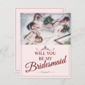 Wil je mijn bruidsmeisje zijn? Drie liegen bruidsm Informatiekaartje (Voorkant / Achterkant)