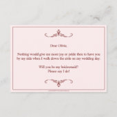 Wil je mijn bruidsmeisje zijn? Drie liegen bruidsm Informatiekaartje (Achterkant)