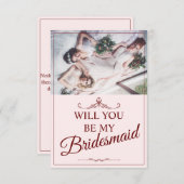 Wil je mijn bruidsmeisje zijn? Drie liegen bruidsm Informatiekaartje (Voorkant / Achterkant)