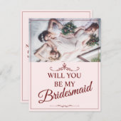 Wil je mijn bruidsmeisje zijn? Drie liegen bruidsm Informatiekaartje (Voorkant / Achterkant)