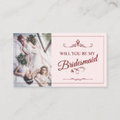 Wil je mijn bruidsmeisje zijn? Drie liegen bruidsm Informatiekaartje (Voorkant)