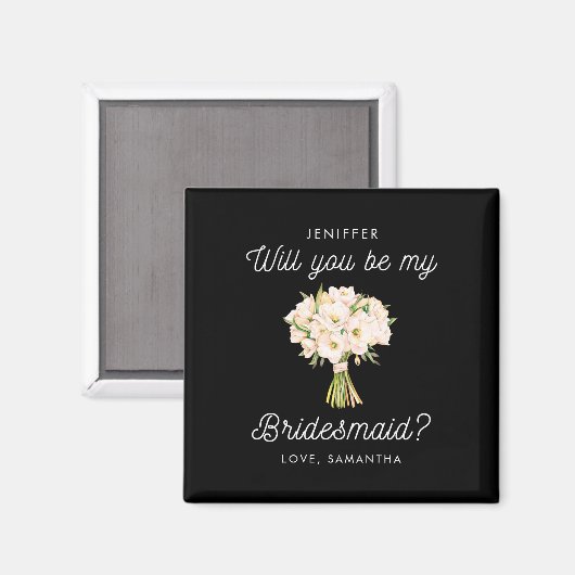 Wil je mijn bruidsmeisje zijn? Een van harte gemaa Magneet (Voorkant / Achterkant)