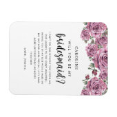 Wil je mijn bruidsmeisje zijn? Eerlijk voorstel Magneet (Horizontaal)