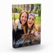 Wil je mijn bruidsmeisje zijn? Elegant voorstel Fotoblokken (Links)