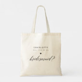Wil je mijn bruidsmeisje zijn? Elegante vraag Tote Bag (Achterkant)