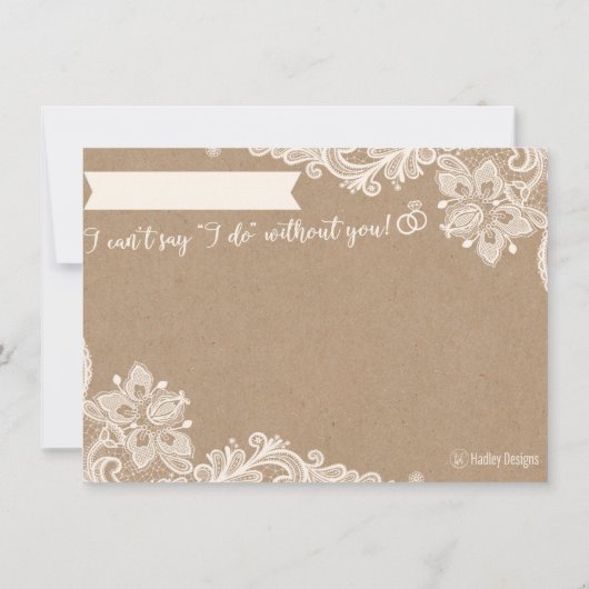 Wil je mijn bruidsmeisje zijn en Kaart vragen? (Achterkant)