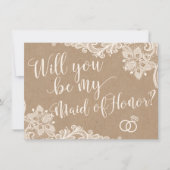 Wil je mijn bruidsmeisje zijn en Kaart vragen? (Voorkant)
