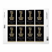 Wil je mijn bruidsmeisje zijn? ETIKET WIJN (Full Sheet)