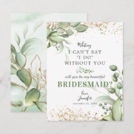 Wil je mijn bruidsmeisje zijn | Eucalyptus Kaart