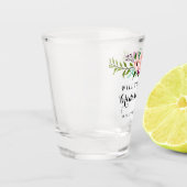 Wil je mijn bruidsmeisje zijn - Flower Crown Shot Glas (Links)