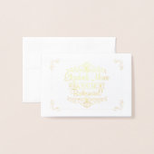 Wil je mijn bruidsmeisje zijn?   folie kaarten (Voorkant met envelop)