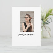 Wil je mijn bruidsmeisje zijn foto elegante modern kaart (Staand voorkant)