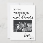 Wil je mijn bruidsmeisje zijn foto kaart (Voorkant)