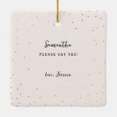 Wil je mijn bruidsmeisje zijn? | Foto Keramisch Ornament (Achterkant)