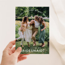 Wil je mijn bruidsmeisje zijn? Foto uitnodiging