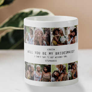 Wil je mijn bruidsmeisje zijn? Fotorooster Gesch Koffiemok