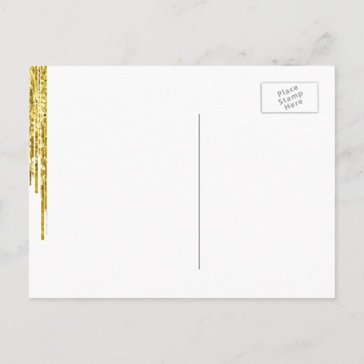 Wil je mijn bruidsmeisje zijn? Golden Confetti Gli Uitnodiging Briefkaart (Achterkant)