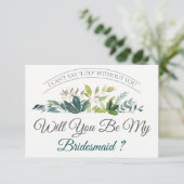 Wil je mijn bruidsmeisje zijn | groen kaart (Staand voorkant)