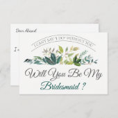 Wil je mijn bruidsmeisje zijn | groen kaart (Voorkant / Achterkant)