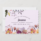 Wil je mijn bruidsmeisje zijn? Herfst bloemen prui Kaart (Voorkant)