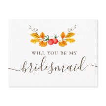 Wil je mijn bruidsmeisje zijn. Herfst botanisch ge