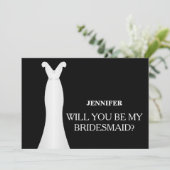 Wil je mijn bruidsmeisje zijn? kaart (Staand voorkant)