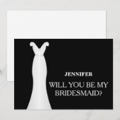 Wil je mijn bruidsmeisje zijn? kaart (Voorkant / Achterkant)