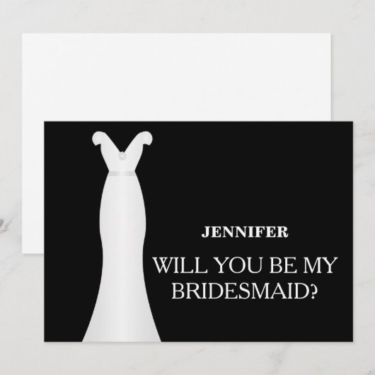 Wil je mijn bruidsmeisje zijn? kaart (Voorkant / Achterkant)