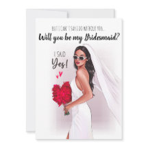Wil je mijn bruidsmeisje zijn? kaart