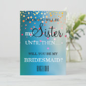 Wil je mijn bruidsmeisje zijn? kaart (Staand voorkant)