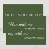 Wil je mijn bruidsmeisje zijn? kaart (Voorkant / Achterkant)