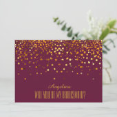 Wil je mijn bruidsmeisje zijn? kaart (Staand voorkant)