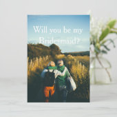 Wil je mijn bruidsmeisje zijn? Kaart (Staand voorkant)