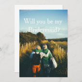 Wil je mijn bruidsmeisje zijn? Kaart (Voorkant / Achterkant)